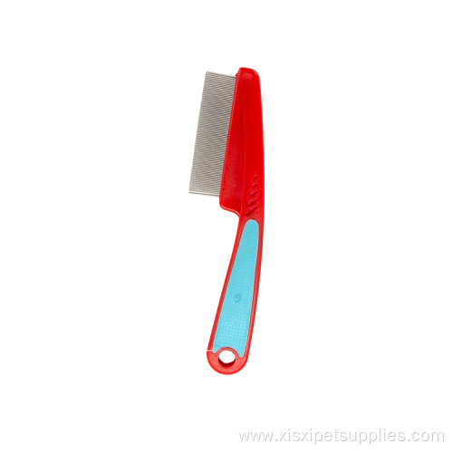Pet Cleaning Grooming Rose Red Handle Stainless Brushes